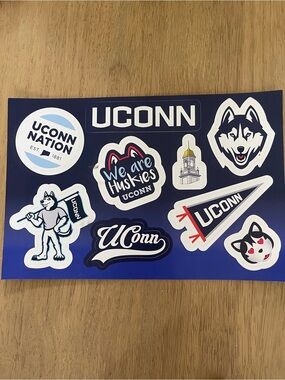 Huskies Sticker Sheet - Blue and White